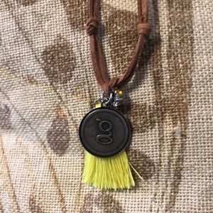 Southwest Cowgirls Leather Tassel Choker Necklace